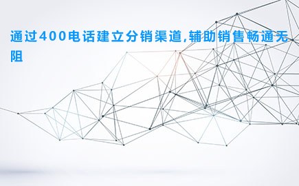 通过400电话建立分销渠道,辅助销售畅通无阻